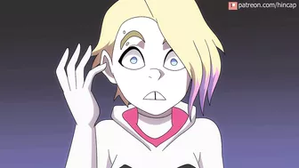 Venom licks Gwen's ass and devours her in a hentai fantasy.