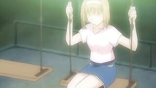 Horny hentai teacher fucks her student with a strap-on dildo.