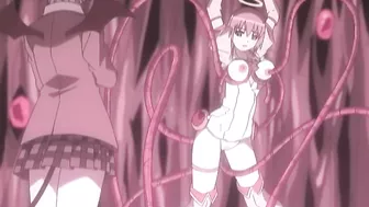 Busty hentai schoolgirl gets DP'd by tentacle worm.