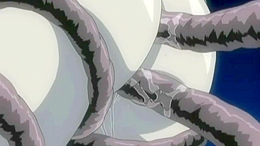 Busty hentai schoolgirl gets DP'd by tentacle worm.