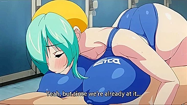 Horny schoolgirls get frisky on the track after practice. #hentaiporn