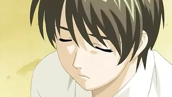 Hentai Peeping Tom transfers his consciousness into a male character to sexually gratify himself with schoolgirl anime.