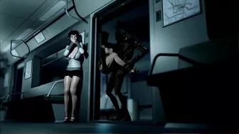 A mature woman is sexually assaulted by monstrous creatures in a graphic hentai animation.