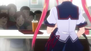 Horny schoolgirl masturbating in public gets gangbanged by dirty dudes. #Hentai