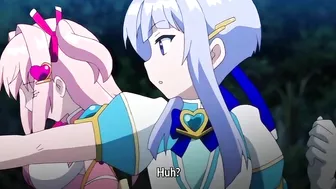 Holy Angel of Love Mary was impregnated by demonic tentacles in a magical girl hentai scene.