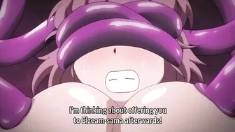 Holy Angel of Love Mary was impregnated by demonic tentacles in a magical girl hentai scene.