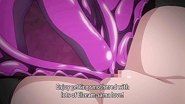 Holy Angel of Love Mary was impregnated by demonic tentacles in a magical girl hentai scene.