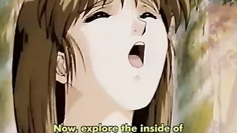 Schoolgirl ravished by monsters in woods, hentai-style.