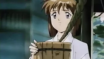 Schoolgirl ravished by monsters in woods, hentai-style.