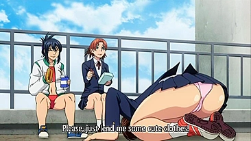 I'll be your slave, a slut with big boobs in a swimsuit, ready for immediate dick insertion. #Hentai