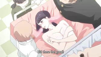 A security guard sexually assaults a bound and helpless young teacher in front of her students, with hentai themes.