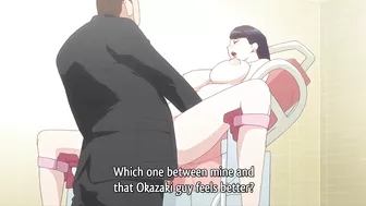 A security guard sexually assaults a bound and helpless young teacher in front of her students, with hentai themes.