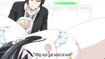 A skinny schoolgirl in a hentai video is chained underwater as her virgin pussy is destroyed.