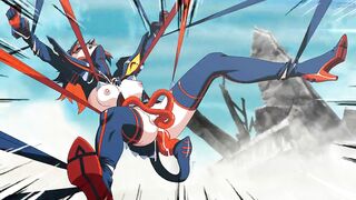 Ryuko from Kill la kill gets tentacle-fucked in all her holes. #Hentai #Porn