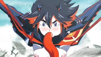 Ryuko from Kill la kill gets tentacle-fucked in all her holes. #Hentai #Porn