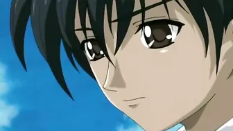 Rainy day hentai scene with virgin schoolgirl having steamy outdoor sex.