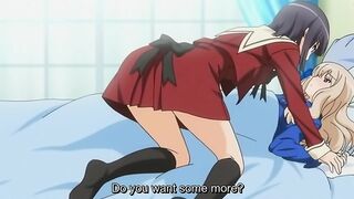 Hentai anime featuring petite schoolgirls with small tits having erotic lesbian sex.