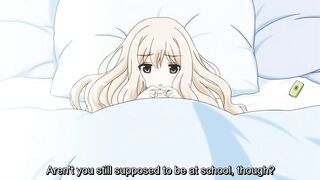 Hentai anime featuring petite schoolgirls with small tits having erotic lesbian sex.