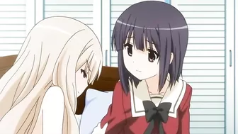 Hentai anime featuring petite schoolgirls with small tits having erotic lesbian sex.