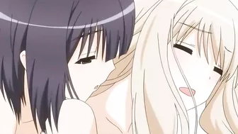 Hentai anime featuring petite schoolgirls with small tits having erotic lesbian sex.