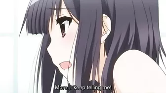 Hentai anime featuring petite schoolgirls with small tits having erotic lesbian sex.