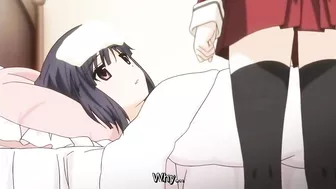 Hentai anime featuring petite schoolgirls with small tits having erotic lesbian sex.