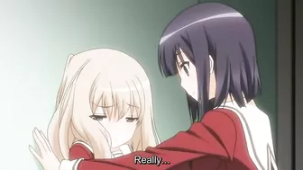 Hentai anime featuring petite schoolgirls with small tits having erotic lesbian sex.