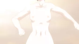 Hentai anime scene with schoolgirls being gangbanged by guards and tentacles.