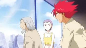 Hentai anime scene with schoolgirls being gangbanged by guards and tentacles.