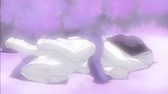 A tied-up schoolgirl is sexually ravaged by a monstrous creature in an intense hentai scene.