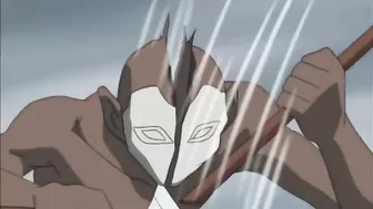 A tied-up schoolgirl is sexually ravaged by a monstrous creature in an intense hentai scene.