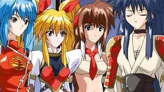 A cute young woman with a small body is bound and penetrated by multiple tentacle appendages in every orifice.