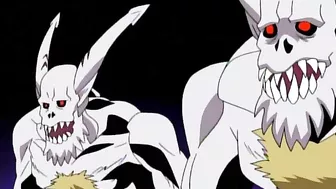 A cute young woman with a small body is bound and penetrated by multiple tentacle appendages in every orifice.