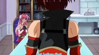 A cute young woman with a small body is bound and penetrated by multiple tentacle appendages in every orifice.