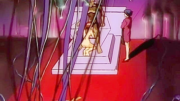 Horny hentai college girl masturbates her tight teen pussy.