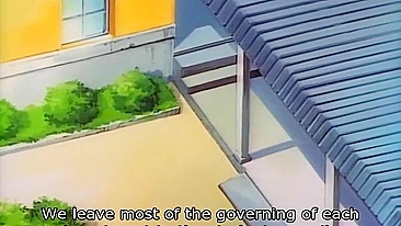 Horny hentai college girl masturbates her tight teen pussy.