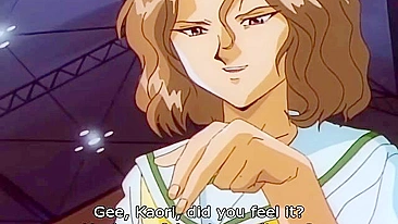 Horny hentai college girl masturbates her tight teen pussy.