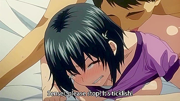 Seduced by her dirty teacher, a young schoolgirl enjoys a steamy creampie in her pussy.