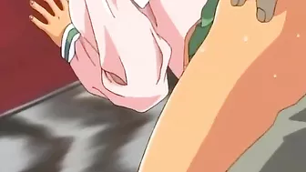 A horny schoolgirl is taken advantage of by a pervert and her friend watches in horror on a hentai website.