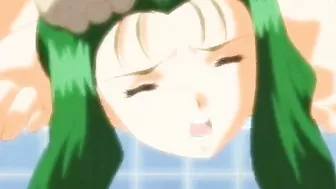 A horny schoolgirl is taken advantage of by a pervert and her friend watches in horror on a hentai website.