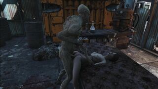 Hentai video featuring a Fallout 4 character and a young woman having sex throughout the day.