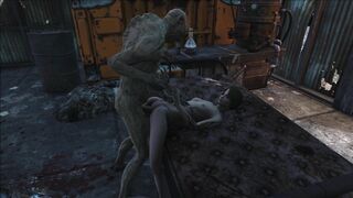 Hentai video featuring a Fallout 4 character and a young woman having sex throughout the day.