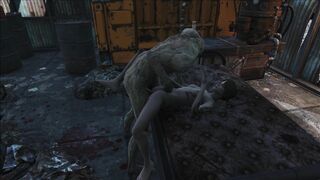 Hentai video featuring a Fallout 4 character and a young woman having sex throughout the day.