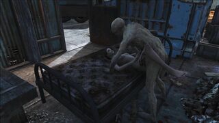 Hentai video featuring a Fallout 4 character and a young woman having sex throughout the day.