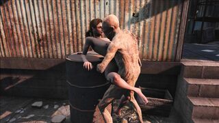 Hentai video featuring a Fallout 4 character and a young woman having sex throughout the day.