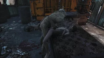 Hentai video featuring a Fallout 4 character and a young woman having sex throughout the day.