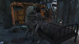 Hentai video featuring a Fallout 4 character and a young woman having sex throughout the day.