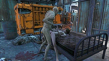 Hentai video featuring a Fallout 4 character and a young woman having sex throughout the day.