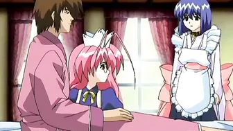 Momiji won a lesbian pussy licking contest and will now fuck her master on a hentai porn site.