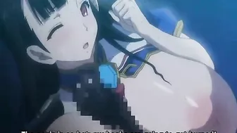 Teen with big tits and pussy teased by dirty tentacles in hentai.